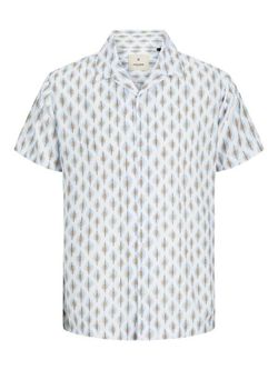 Camisa m/c resort con estampado geométrico Jack & Jones Cerulean