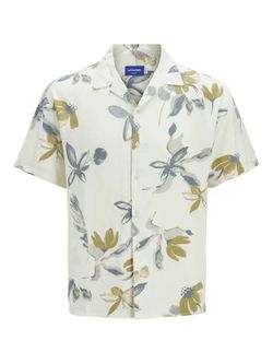 Camisa m/c viscosa con estampado floral Jack & Jones Cloud Dancer