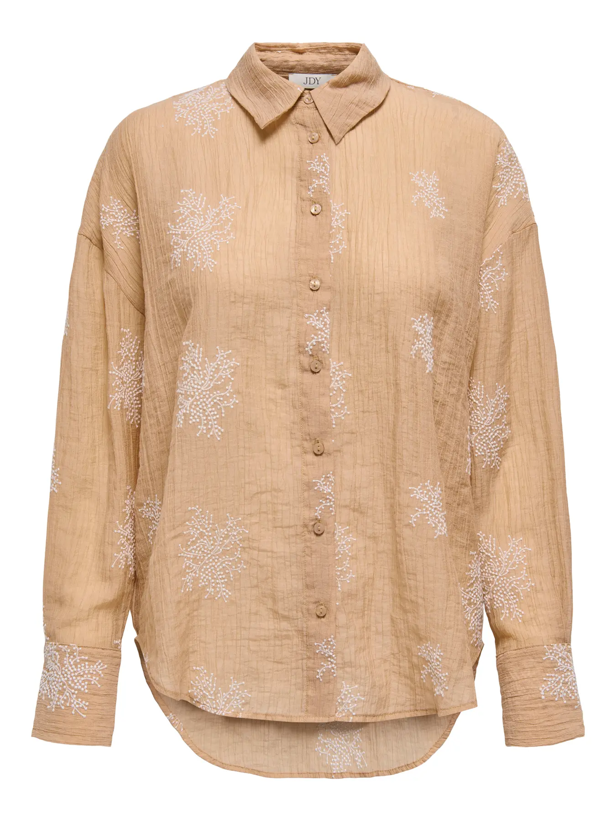 Camisa m/l con bordado Jdy Latte