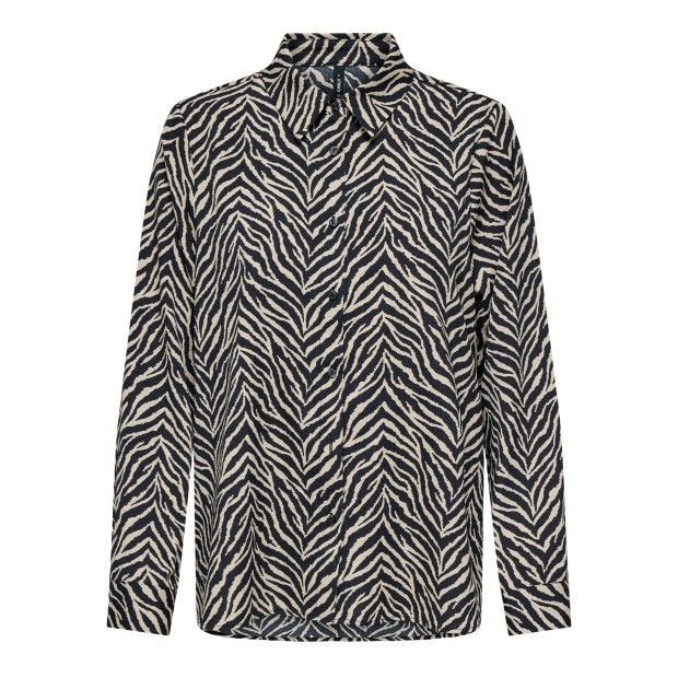 Camisa m/l con estampado animal print Only Black