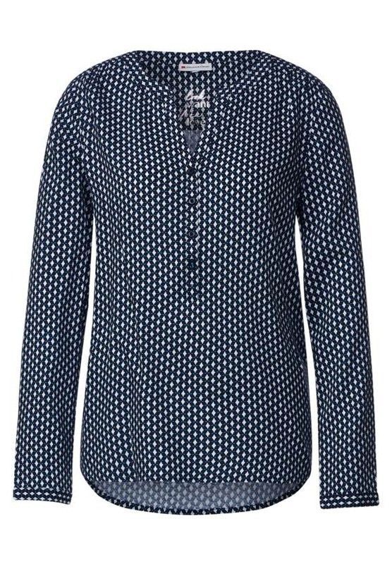 Camisa m/l con estampado geométrico Street One Deep Blue