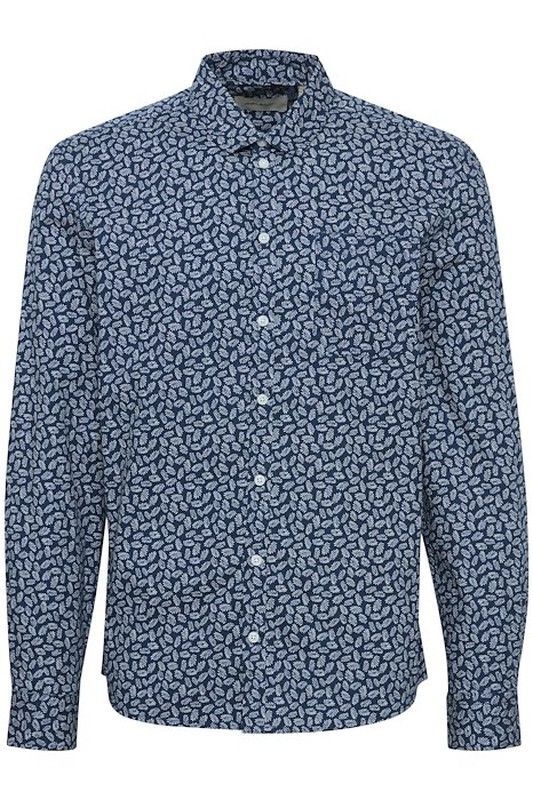 Camisa m/l con estampado hojas Blend Of America Dress Blue