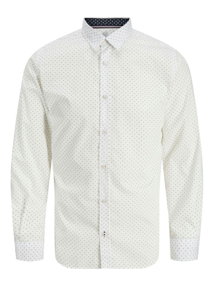 Camisa m/l con micro muestra Jack & Jones Bright White