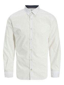Camisa m/l con micro muestra Jack & Jones Bright White