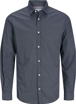 Camisa m/l con micro muestra Jack & Jones Navy Blazer