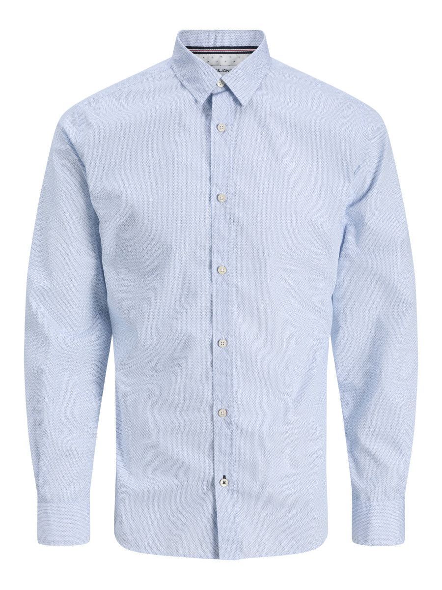 Camisa m/l con micro muestra Jack & Jones White