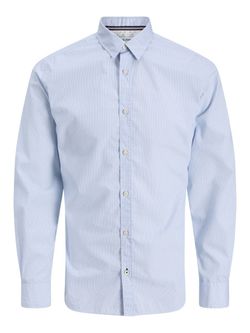 Camisa m/l con micro muestra Jack & Jones White
