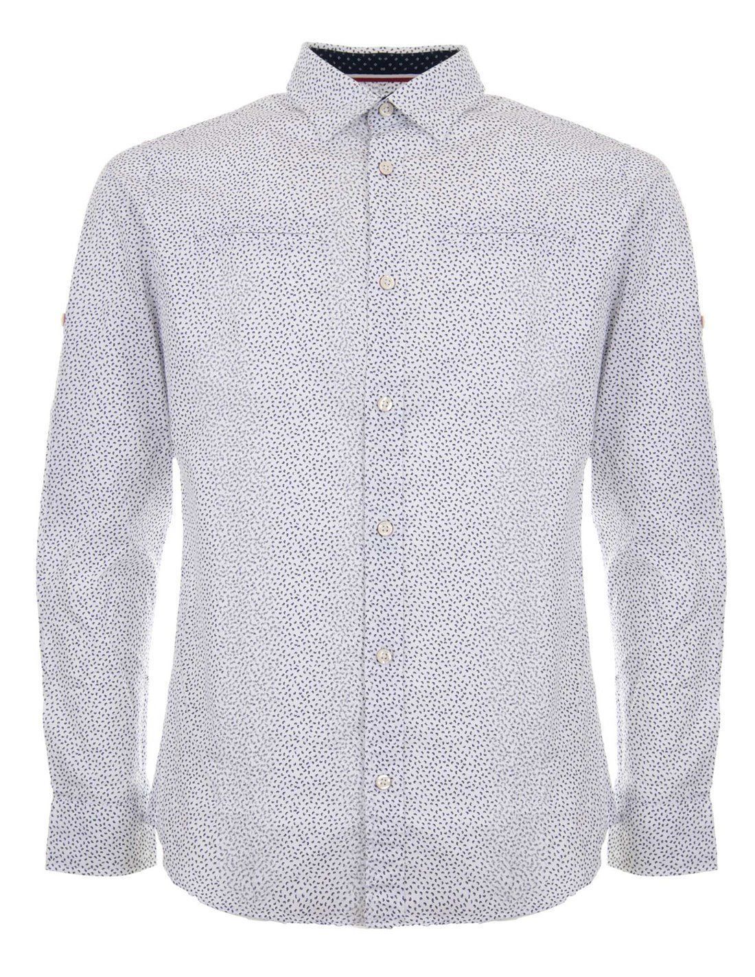 Camisa m/l con micromuestra Jack & Jones Bright White