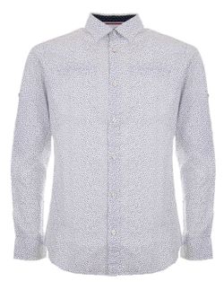 Camisa m/l con micromuestra Jack & Jones Bright White