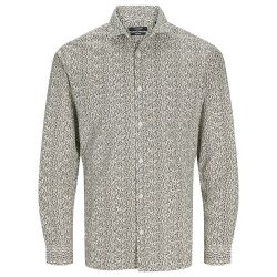 Camisa m/l con pequeño estampado floral Jack & Jones Cloud Dancer