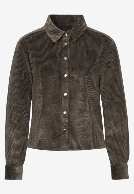 Camisa m/l corta de pana Street One Muddy Brown