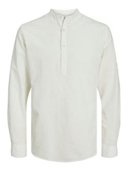 Camisa m/l de 4 botones Jack & Jones White
