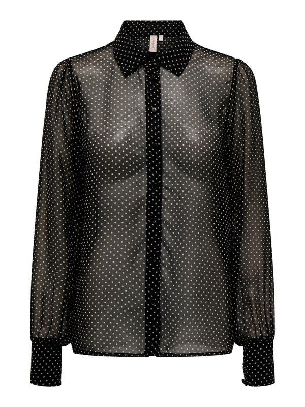 Camisa m/l gasa con lunares Only Black
