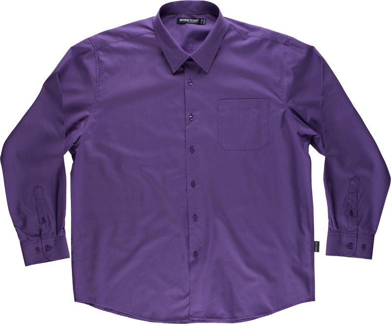 Camisa manga larga con un bolso de pecho Morado