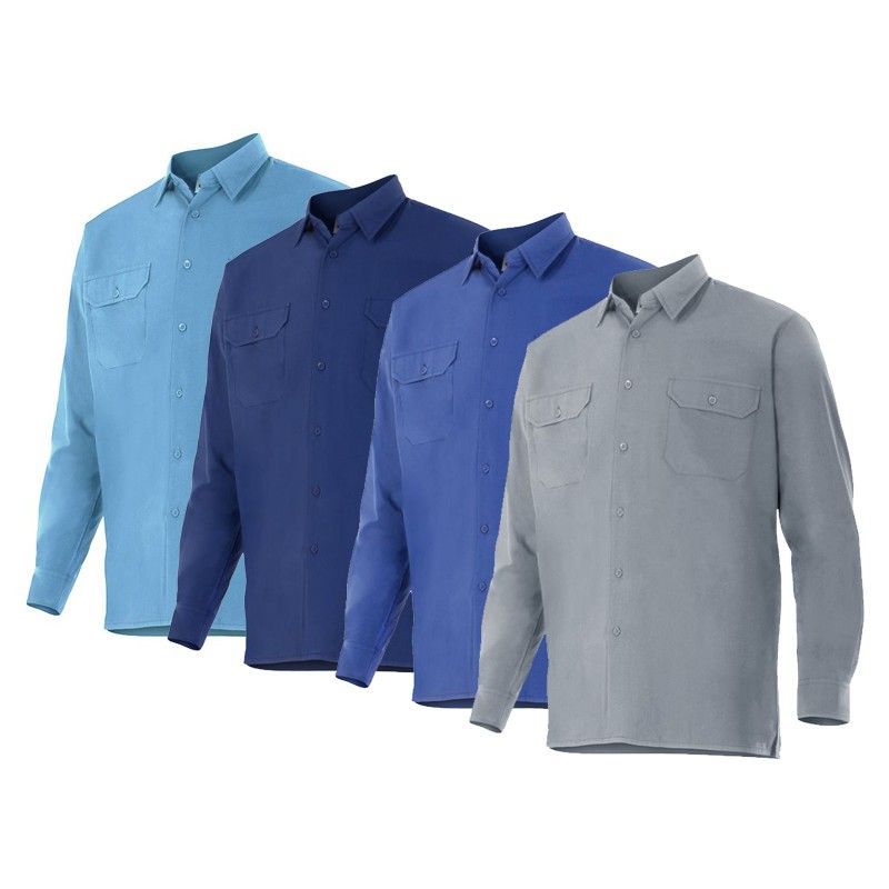 Camisa manga larga de tergal para hombre