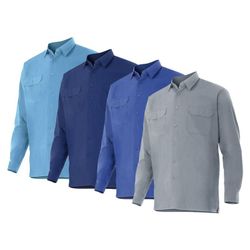 Camisa manga larga de tergal para hombre