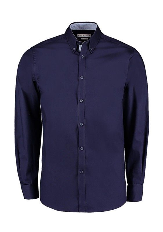 Camisa Manga Larga Oxford en Contraste