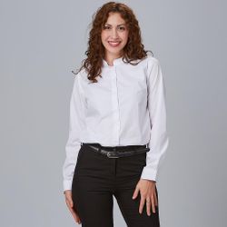 Camisa Mujer Serene Cuello Mao Manga Larga