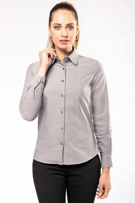 CAMISA OXFORD MANGA LARGA MUJER