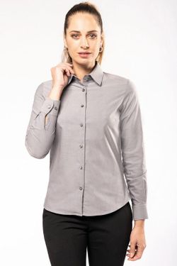 CAMISA OXFORD MANGA LARGA MUJER