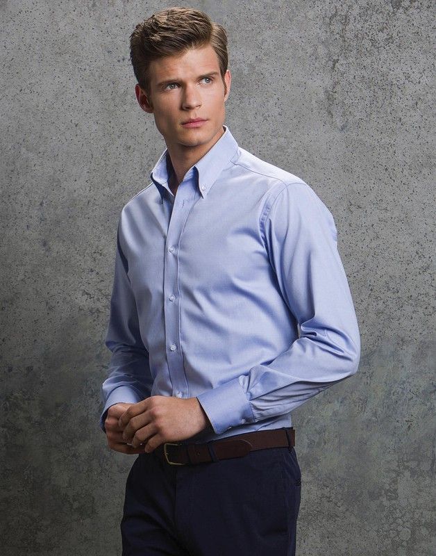 Camisa Oxford Premium entallada manga larga