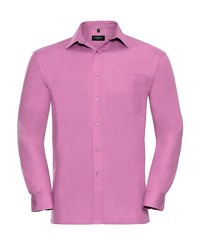 Camisa popelin manga larga hombre