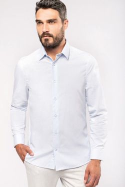 Camisa Popelina Manga Larga Hombre