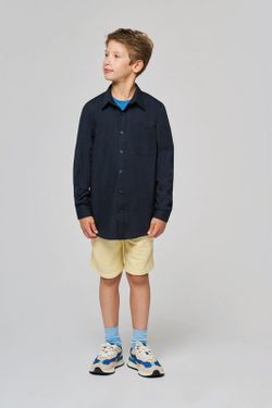 CAMISA POPELINAMANGA LARGA NIÑOS