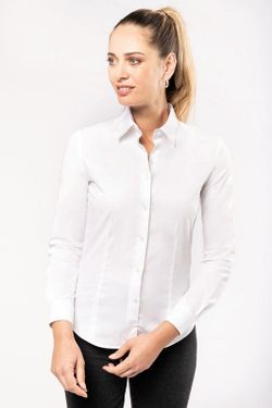 CAMISA STRETCH MANGA LARGA MUJER