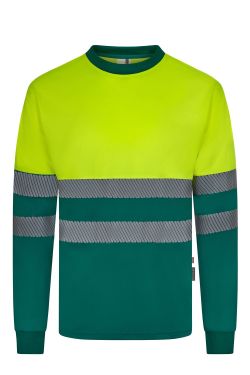 Camiseta algodón bicolor manga larga CS