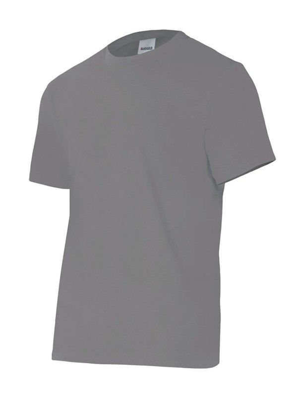 Camiseta Algodon M/Corta Gris L