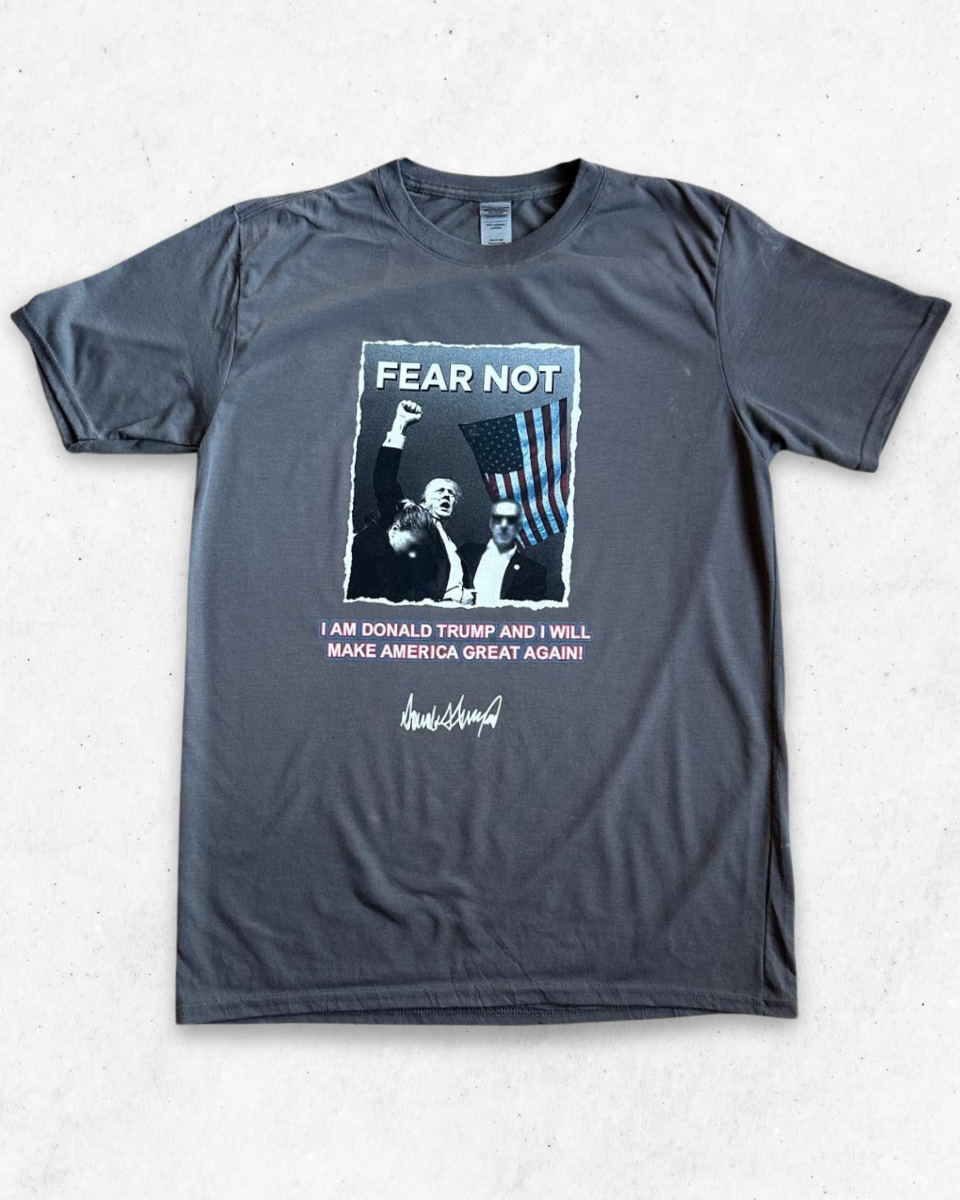 Camiseta American Vintage Donald Trump Fear Not Gris M