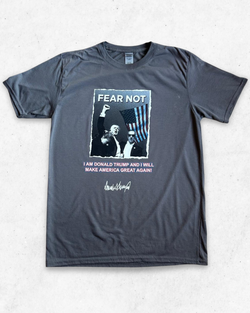 Camiseta American Vintage Donald Trump Fear Not Gris M
