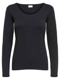 Camiseta básica cuello redondo escotado Jdy Black