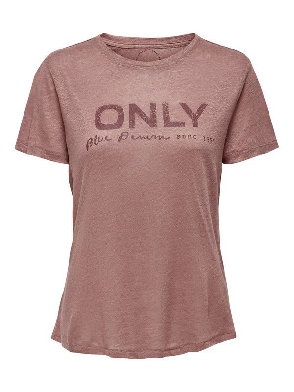 Camiseta básica jaspeada con logotipo Only Burlwood