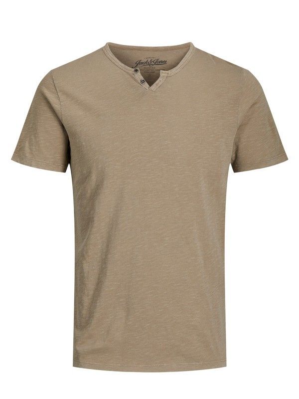 Camiseta básica lisa con cuello abierto Jack & Jones Crockery