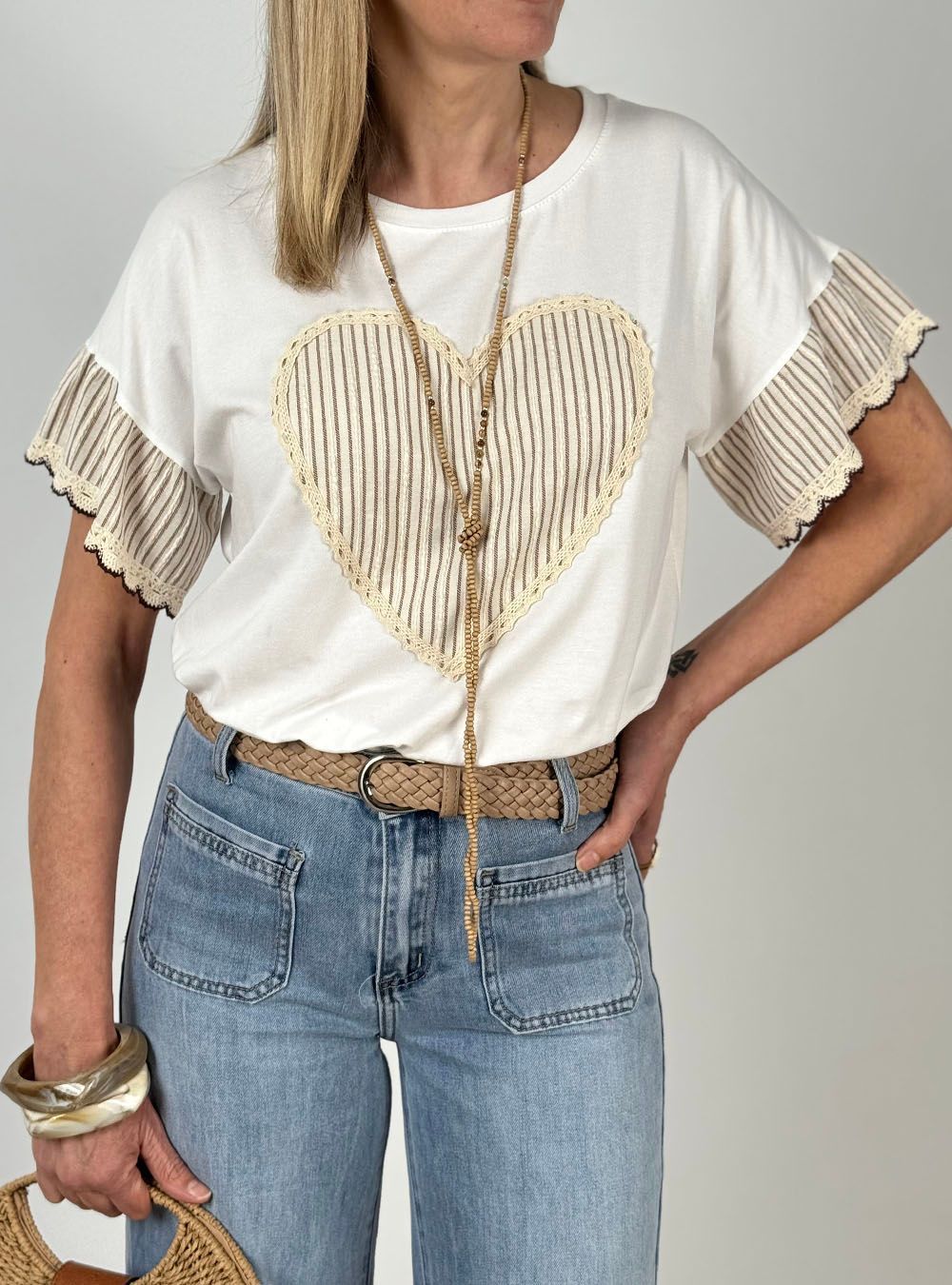 Camiseta Boadella blanco-beige