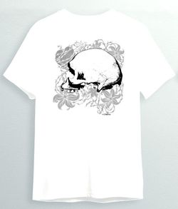 Camiseta Calaveras of love en blanco