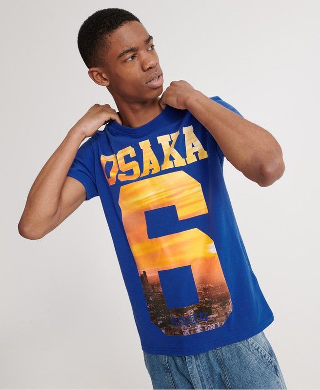 Camiseta con print Osaka 6 Superdry Mazarine Blue