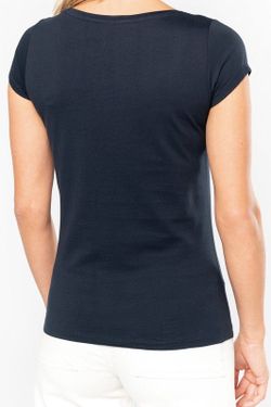 Camiseta cuello barco mujer