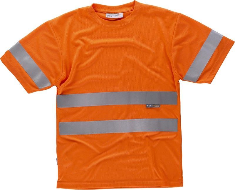 Camiseta cuello caja manga corta Naranja