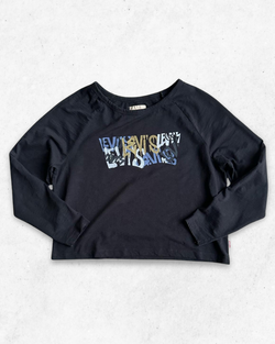 Camiseta de Manga Larga Levis Crop Mujer Negro S