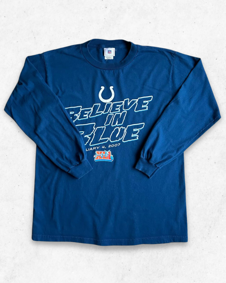 Camiseta de Manga Larga NFL Indianapolis Colts Believe in Blue Azul M