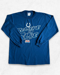 Camiseta de Manga Larga NFL Indianapolis Colts Believe in Blue Azul M