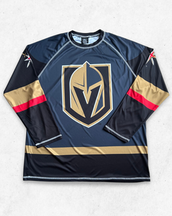 Camiseta de Manga Larga NHL Vegas Golden Knights Gris y Negro XL