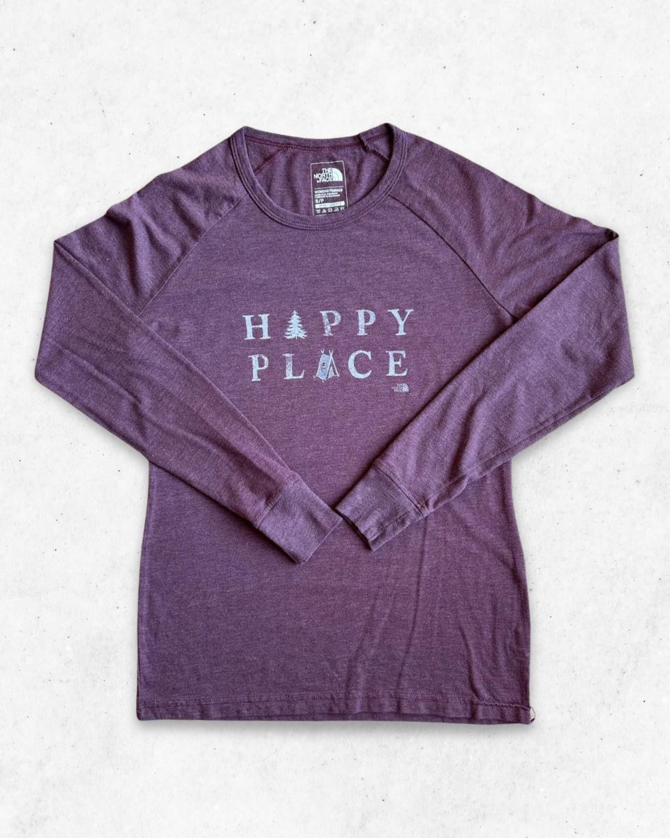 Camiseta de Manga Larga The North Face Happy Place Mujer Morado S
