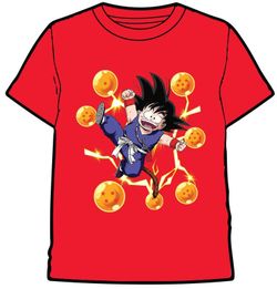 CAMISETA DRAGON BALL GOKU BOLAS RED