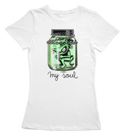 Camiseta entallada My Soul en blanco