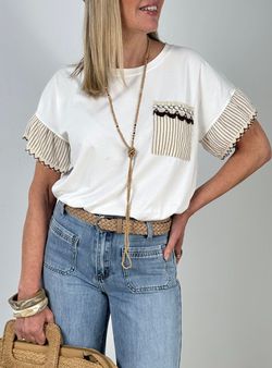 Camiseta Estartit blanco-beige