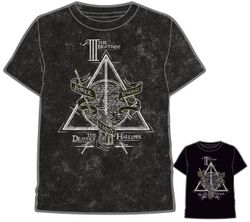 Camiseta Harry Potter Deadly Hallows Negro Vintage